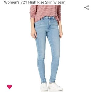 Womens Levis 721 High Rise Skinny Jean